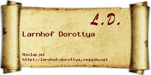 Larnhof Dorottya névjegykártya